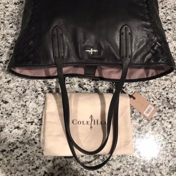 HPπSOLD! Cole Haan NWT! Woven Leather Weave Bag - Picture 4 of 8